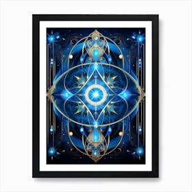 Celestial Abstract Geometric Illustration 2 Art Print