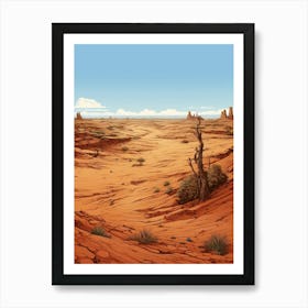 Simpson Desert Pixel Art 1 Art Print