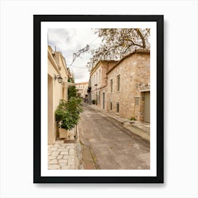 Street In The Plaka Of Athens Art Print