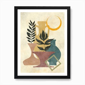 Vases And Plants 11 Art Print