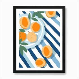 Apricots Fruit Summer Illustration 2 Art Print