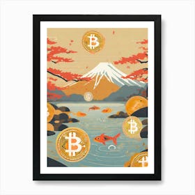 Bitcoin In Japan Art Print