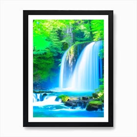 Waterfalls In Forest Water Landscapes Waterscape Photography 1 Art Print
