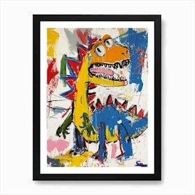 Graffiti Paint Dinosaur Art Print