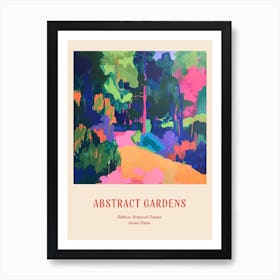 Colourful Gardens Bellevue Botanical Garden Usa 4 Red Poster Art Print