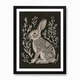 Cinnamon Rabbit Minimalist Illustration 2 Art Print