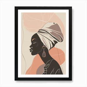 African Woman In A Turban 31 Art Print