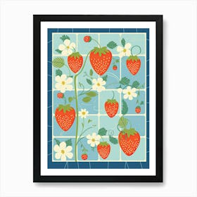 Strawberries Illustration 8 Art Print