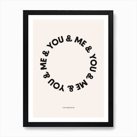 You And Me Art Print