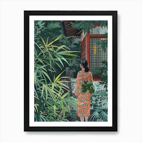 In The Garden Ninna Ji Temple Japan 3 Art Print