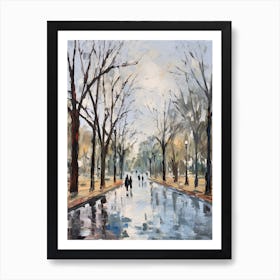 Winter City Park Painting Ibirapuera Park Bogota 3 Poster