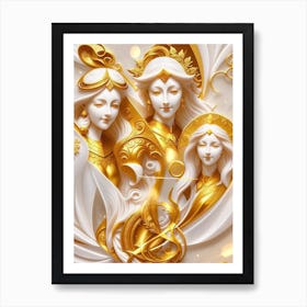 Fantasy Goddesses 1 Art Print