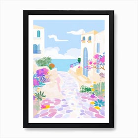 Otranto, Italy Colourful View 1 Art Print