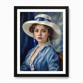 Lady In Blue Art Print