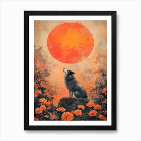 Wolf In The Sun Art Print