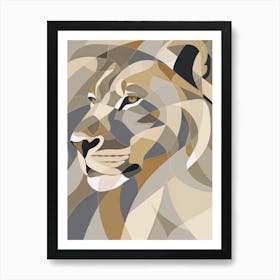 Abstract Lion Canvas Art Art Print