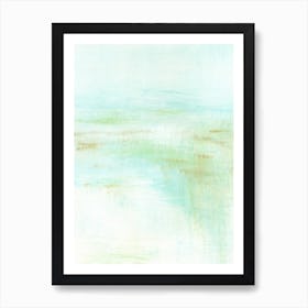 Zen - Abstract Modern Aqua Blue Green Painting Art Print