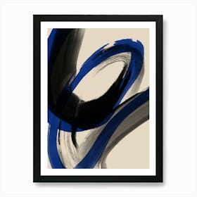 Black And Blue No 2 Art Print