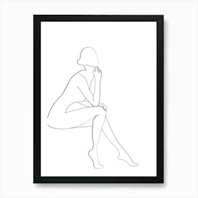 Single Line Drawing Of A Woman 1 Poster