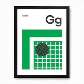 Football Net Goal Green Art Print