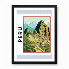 Peru Travel Stamp Poster Art Print