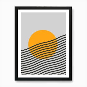 Sunset In The Waves Art Print