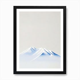 Hakuba, Japan Minimal Skiing Poster Art Print