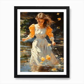 Girl In A Dress Art Print