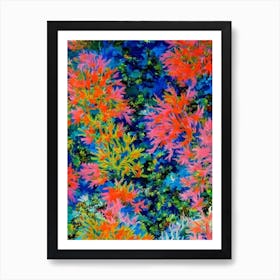 Acropora Yongei Vibrant Painting Art Print