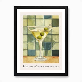 It S Five O Clock Somewhere Tile Poster 3 Art Print