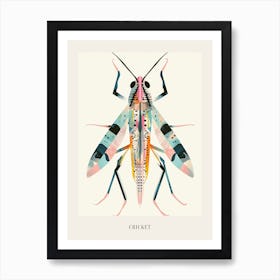 Colourful Insect Illustration Cricket 16 Poster Art Print