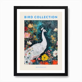 White Peacock Painting 1 Poster Art Print