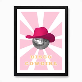 Disco Cowgirl Art Print