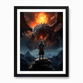 Hobbit Dragon Art Print