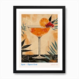 Art Deco Cocktail In Martini Glass 2 Poster Art Print