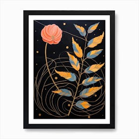 Calendula 3 Hilma Af Klint Inspired Flower Illustration Art Print