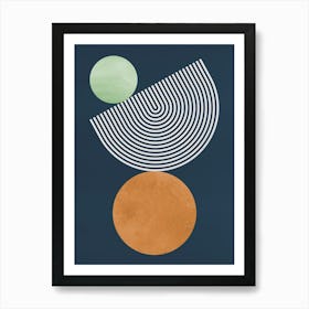 Circles and lines 20 Art Print