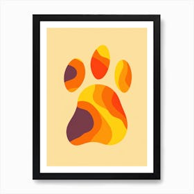 Abstract Dog Paw Art Print