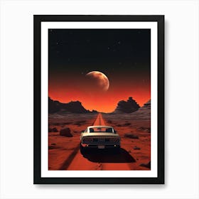 Car In The Desert Art Print