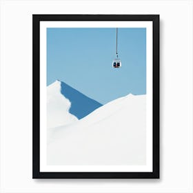 Shymbulak, Kazakhstan Minimal Skiing Poster Art Print