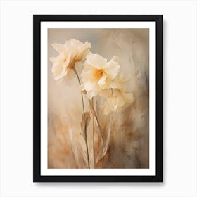 Boho Dried Flowers Daffodil 1 Art Print