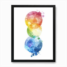 Rainbow Circles Art Print