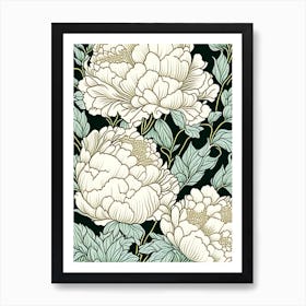 Command Performance Peonies 2 Drawing Art Print