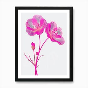 Hot Pink Evening Primrose Art Print