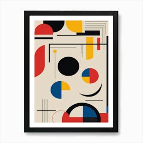 bauhaus geometric exhibition print 2 Art Print