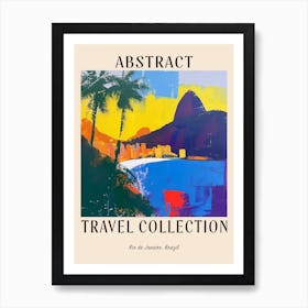 Abstract Travel Collection Poster Rio De Janeiro Brazil 6 Art Print