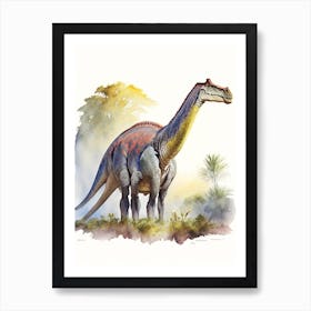 Edmontosaurus Watercolour Dinosaur Art Print