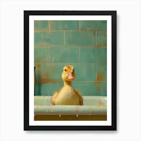 Kitsch Duckling In The Bath 3 Art Print