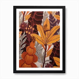 Fall Botanicals Foxglove 3 Art Print