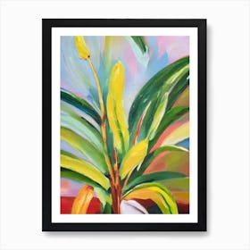 Banana Plant 3 Impressionist Painting Art Print